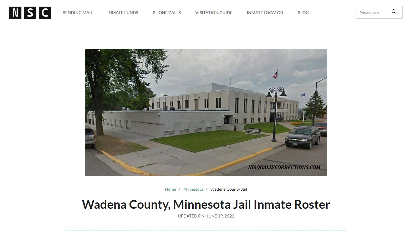 Wadena County, Minnesota Jail Inmate List